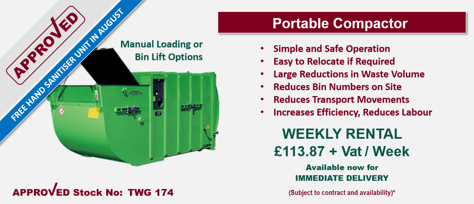 August 2020 Compactor Rental Special Offers The Waste Group Services Ltd.